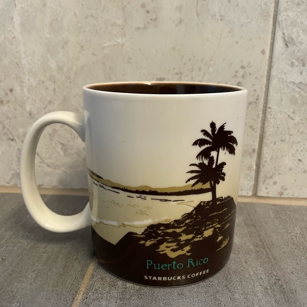 Starbucks Puerto Rico Ceramic Collectors Mug - White & Green - Picture 2 of 5